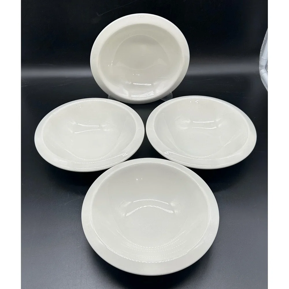 Jamie‎ Oliver Churchill White Pasta Bowls Set of 4 Made in England 7.75